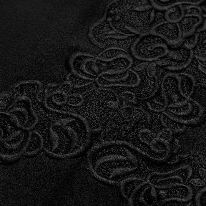 Black Fit + Flare Lace Detail Maxi Dress | ME+EM
