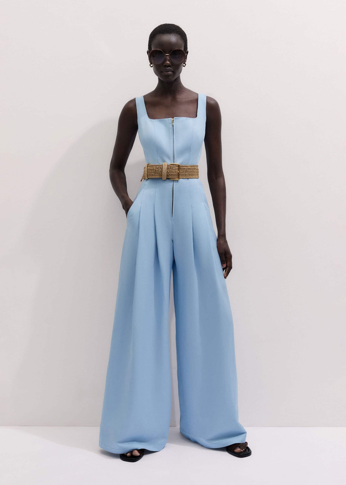 Blue Wide-Leg Jumpsuit | ME+EM