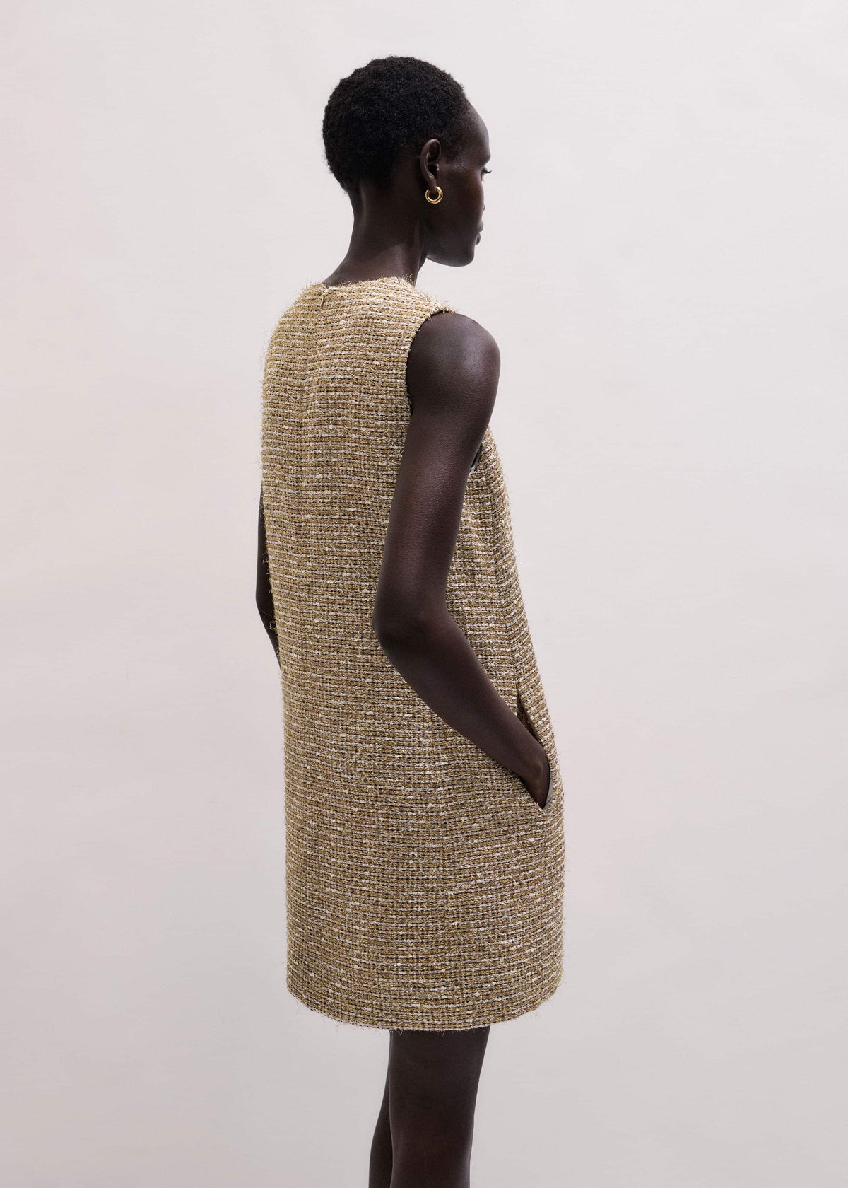 Gold Metallic Mini Dress | ME+EM