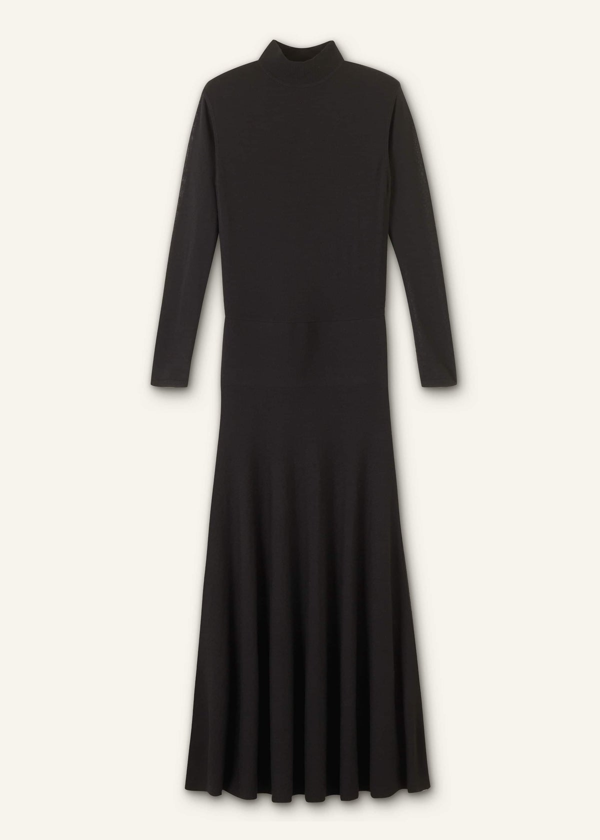 Black High Neck Knit Maxi Dress + Layering Top | ME+EM