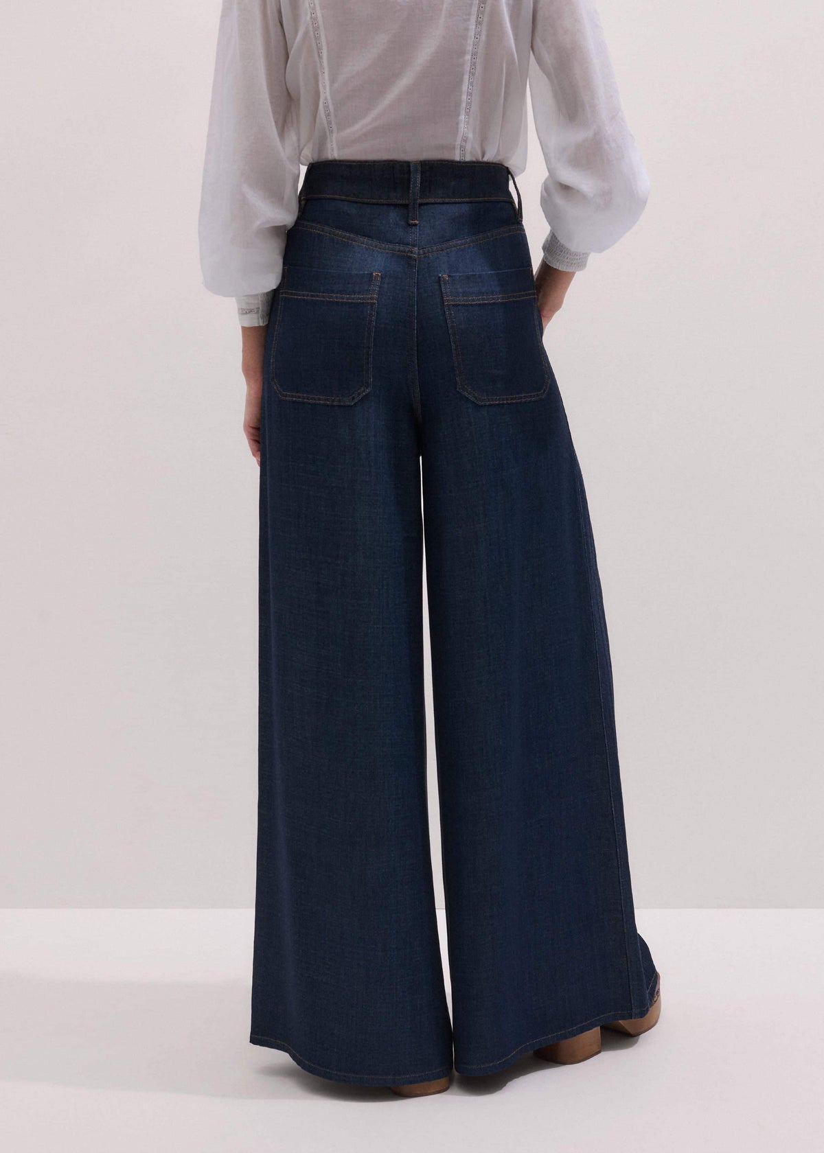 Dark Blue Pleat Very Wide Pant | ME+EM