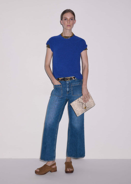 Blue Leg Elongator Crop Jean | ME+EM
