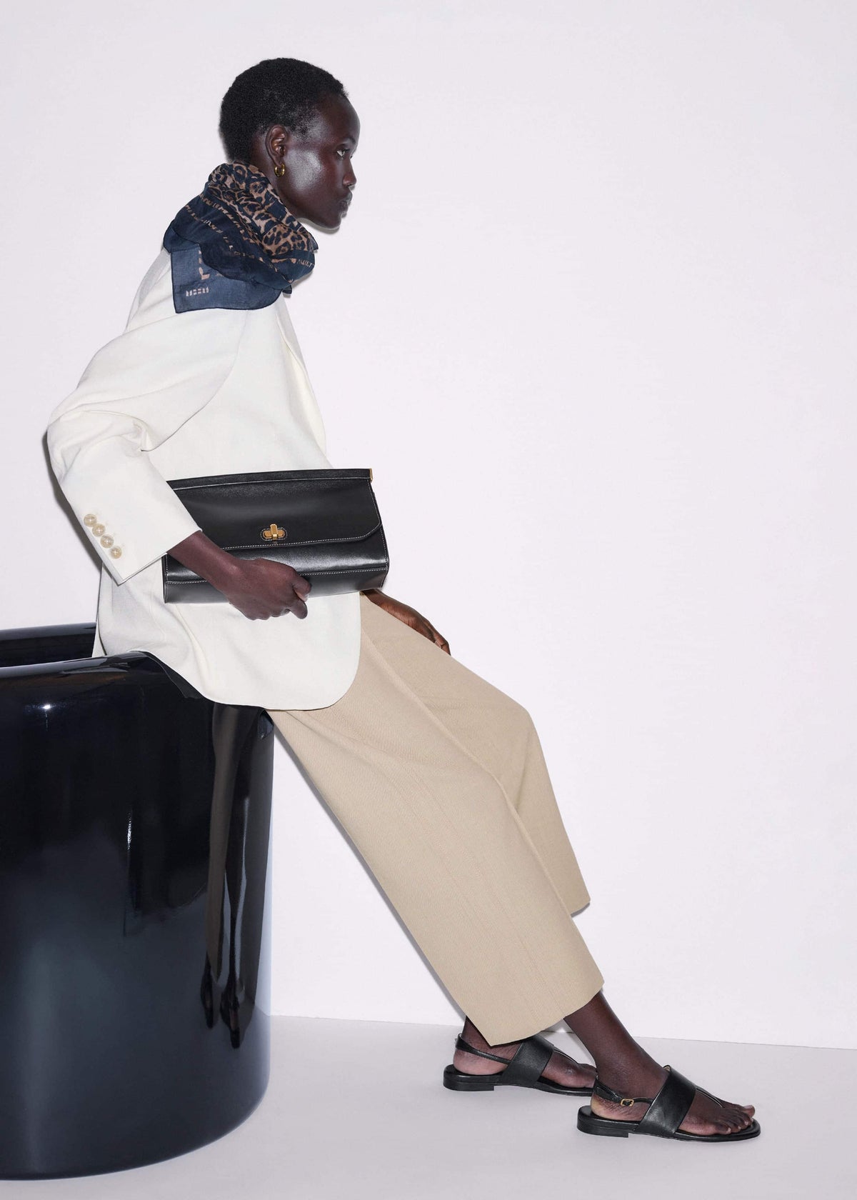 Sand Tailored Straight Crop Pant | ME+EM