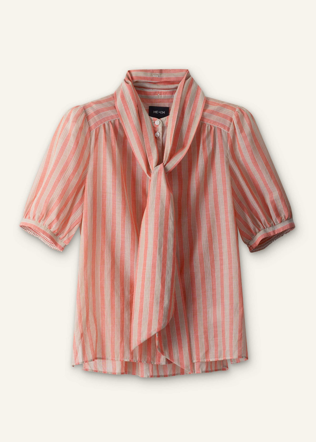 Orange Stripe Blouse + Tie | ME+EM