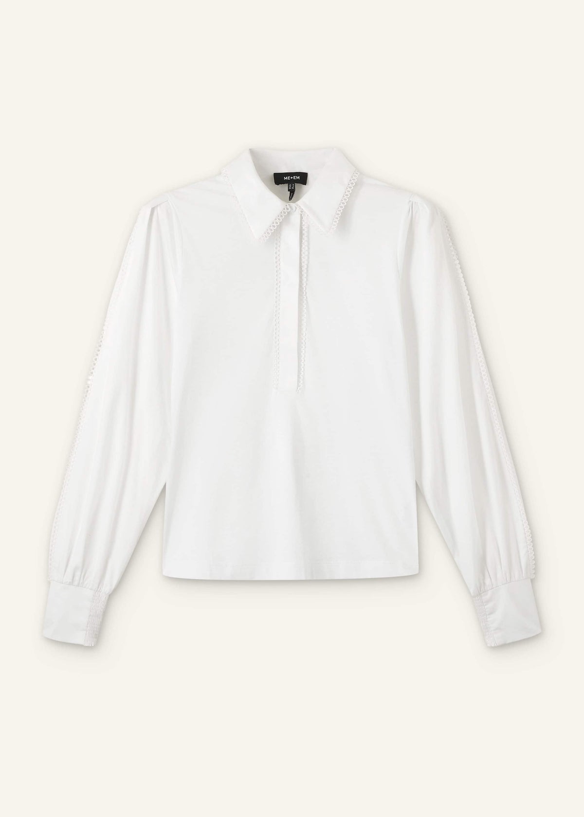 White Collared Layering Top | ME+EM