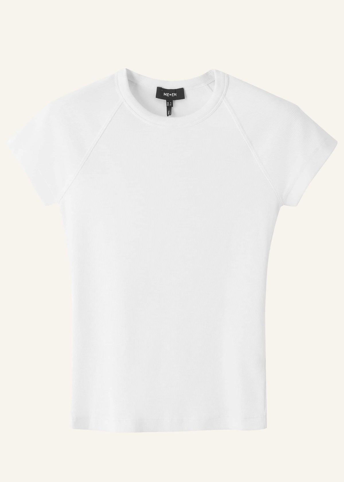White Ultimate Raglan Tee | ME+EM