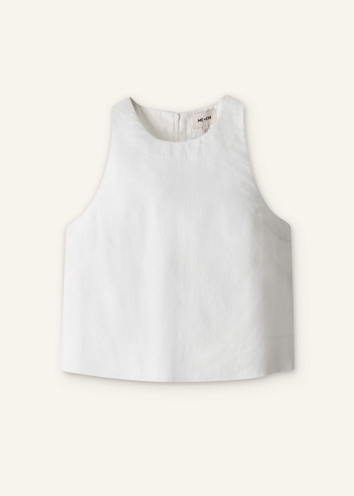 White Shell Crop Top | ME+EM
