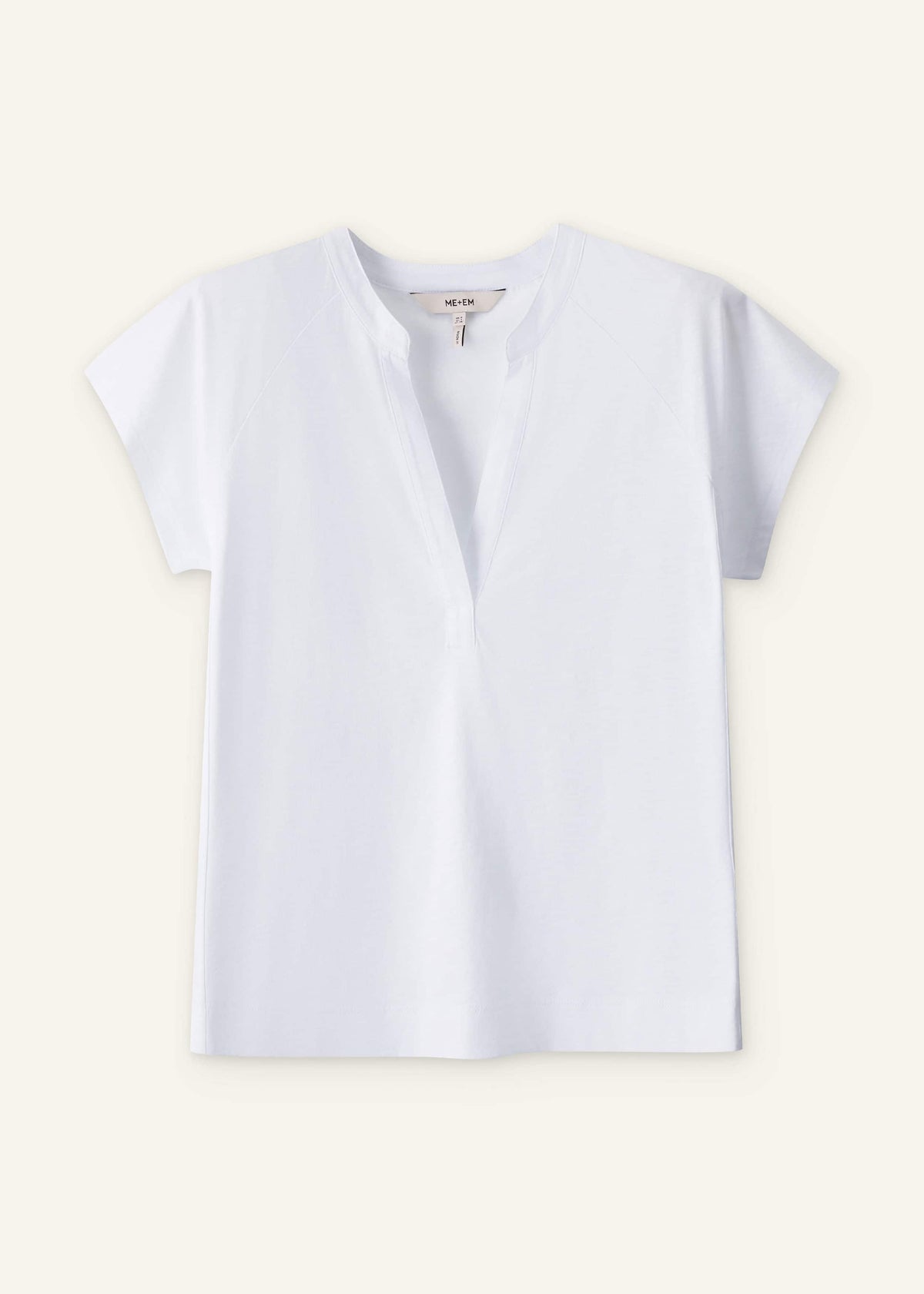 White Open Placket Swing Top | ME+EM