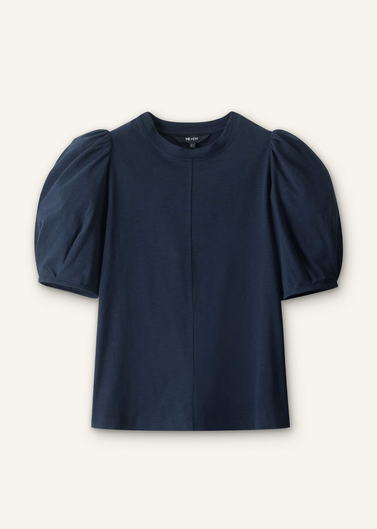 Navy Feminine Sleeve Swing Top | ME+EM