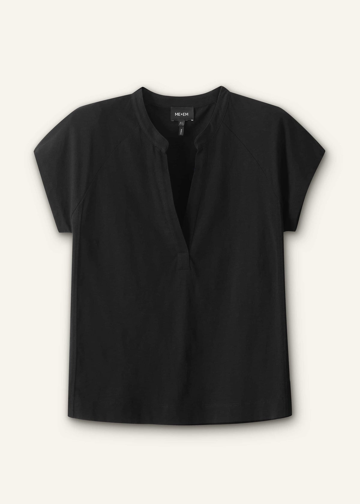 Black Open Placket Swing Top | ME+EM
