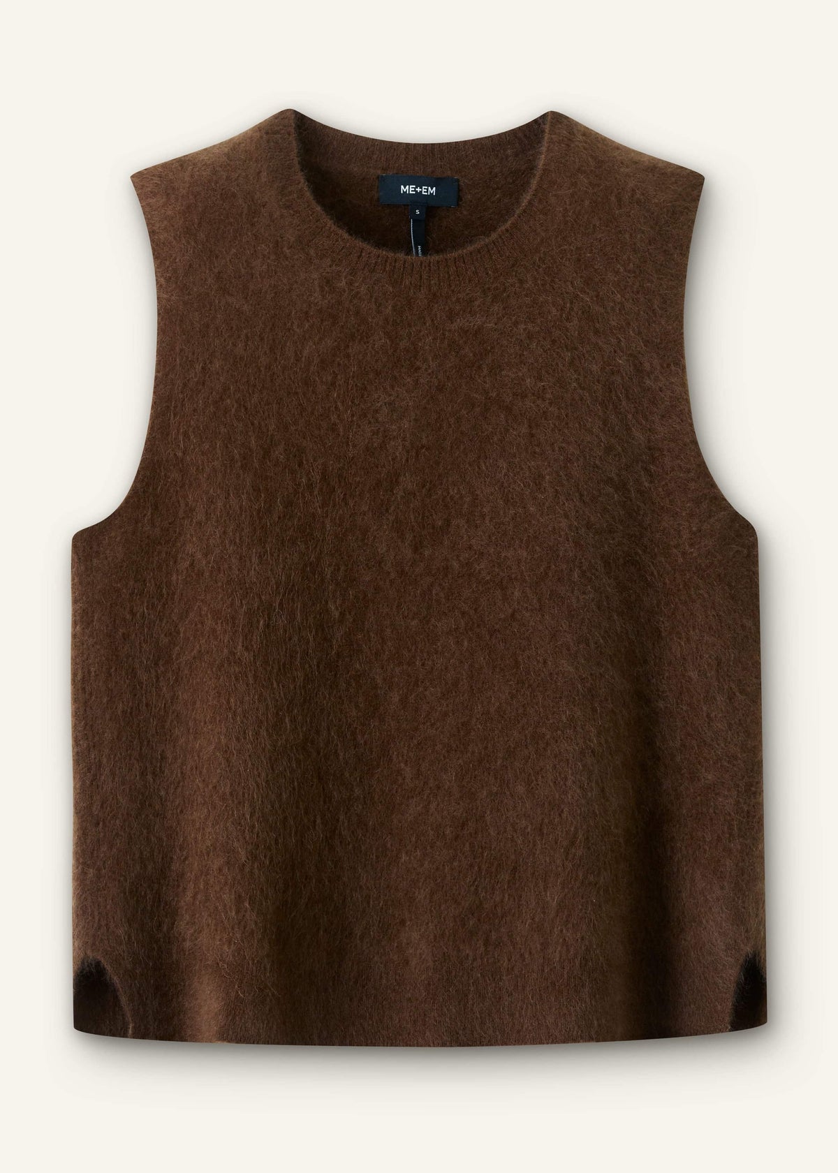 Brown Straight Sweater Vest | ME+EM