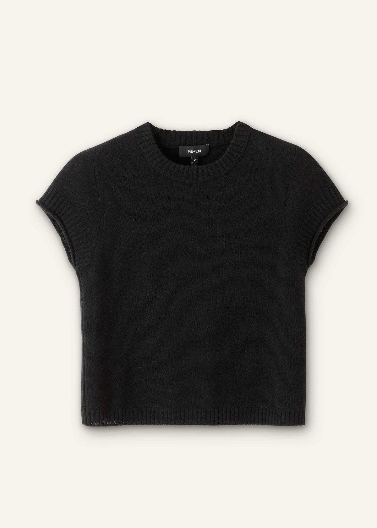 Black Cashmere Baby Tee | ME+EM