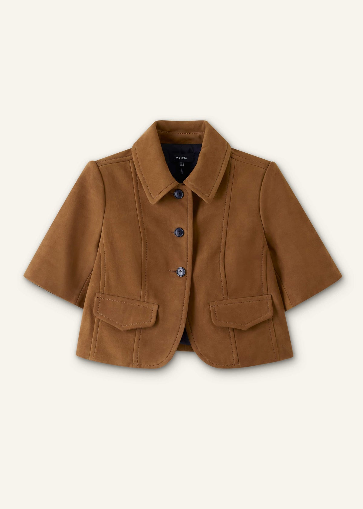 Brown Everyday Short Sleeve Jacket | ME+EM