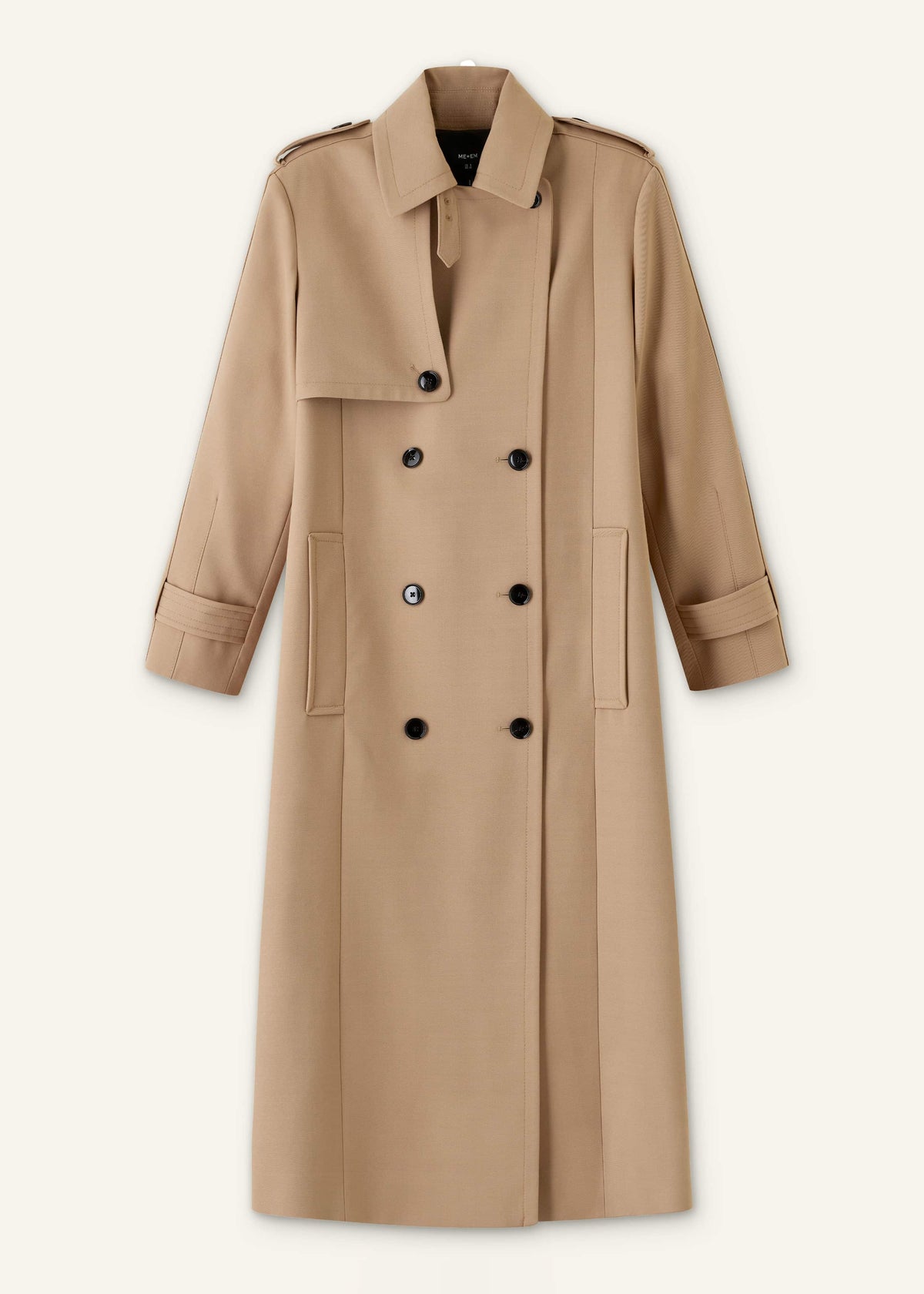 Brown Relaxed Shoulder Trench Coat | ME+EM