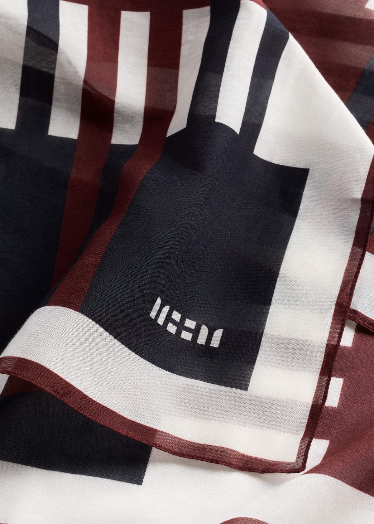 Cinnamon Brown Stripe Summer Scarf | ME+EM