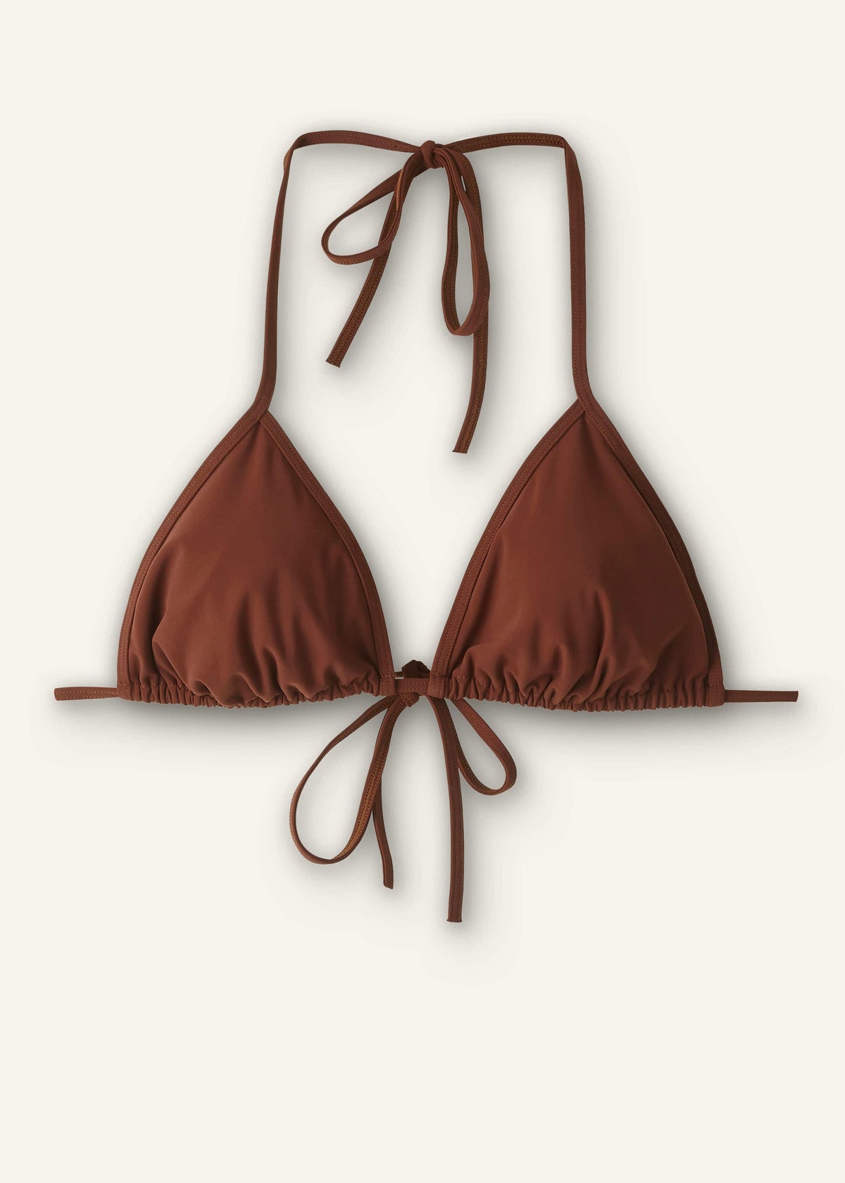 Cinnamon Brown Adjustable Triangle Bikini Top | ME+EM