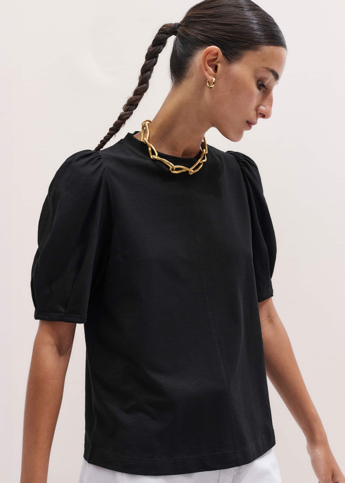Black Feminine Swing Top | ME+EM