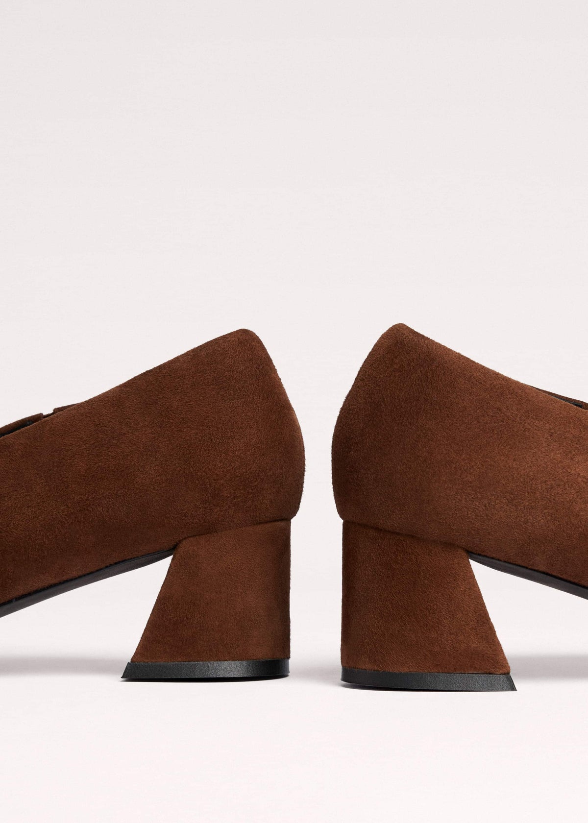 Brown High Front Block Heel | ME+EM