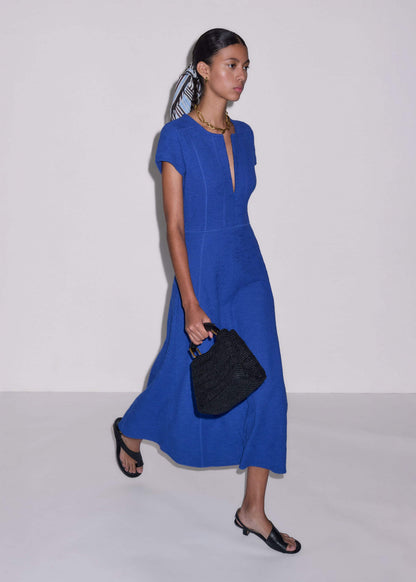 Blue Fit + Flare Maxi Dress | ME+EM