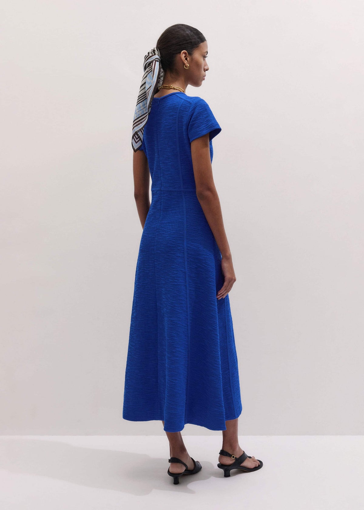 Blue Fit + Flare Maxi Dress | ME+EM