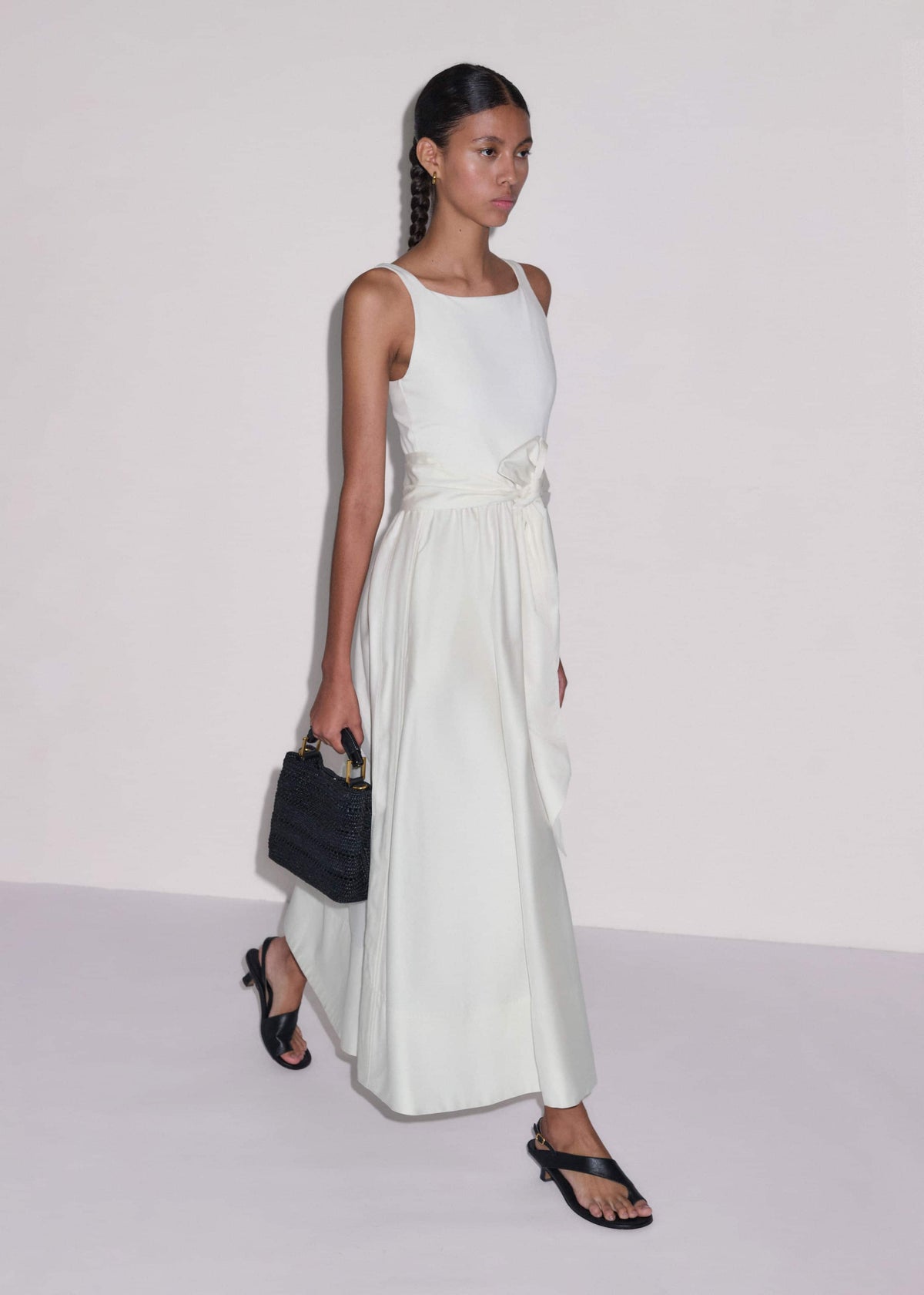 Cream Fit + Flare Maxi Dress | ME+EM