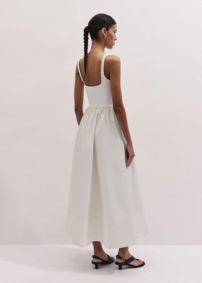 Cream Fit + Flare Maxi Dress | ME+EM