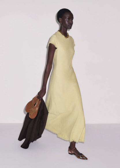 Yellow Bias Cut Maxi Dress | ME+EM