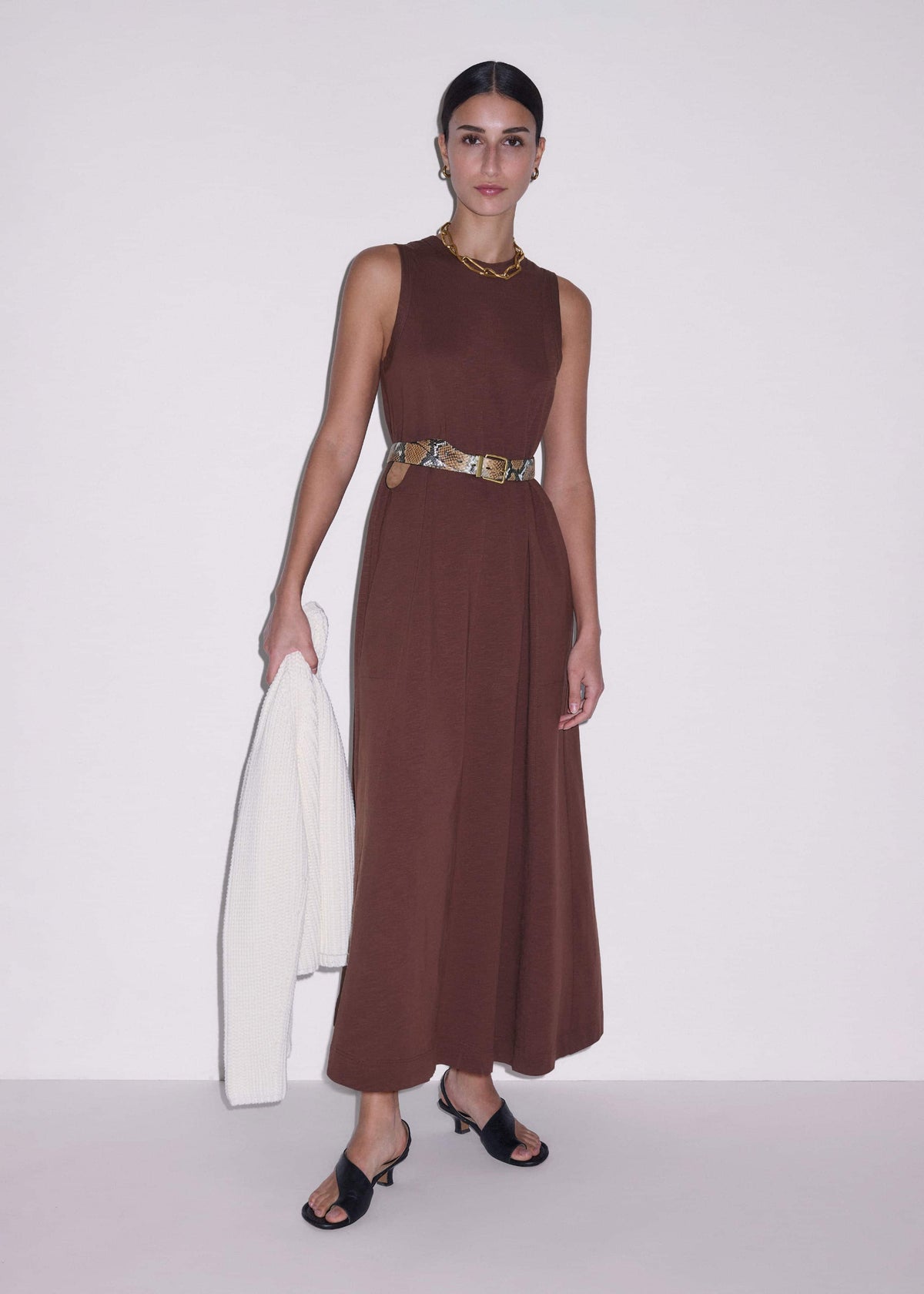 Cinnamon Brown Maxi Swing Dress | ME+EM