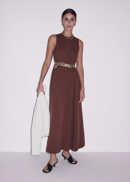 Cinnamon Brown Maxi Swing Dress | ME+EM