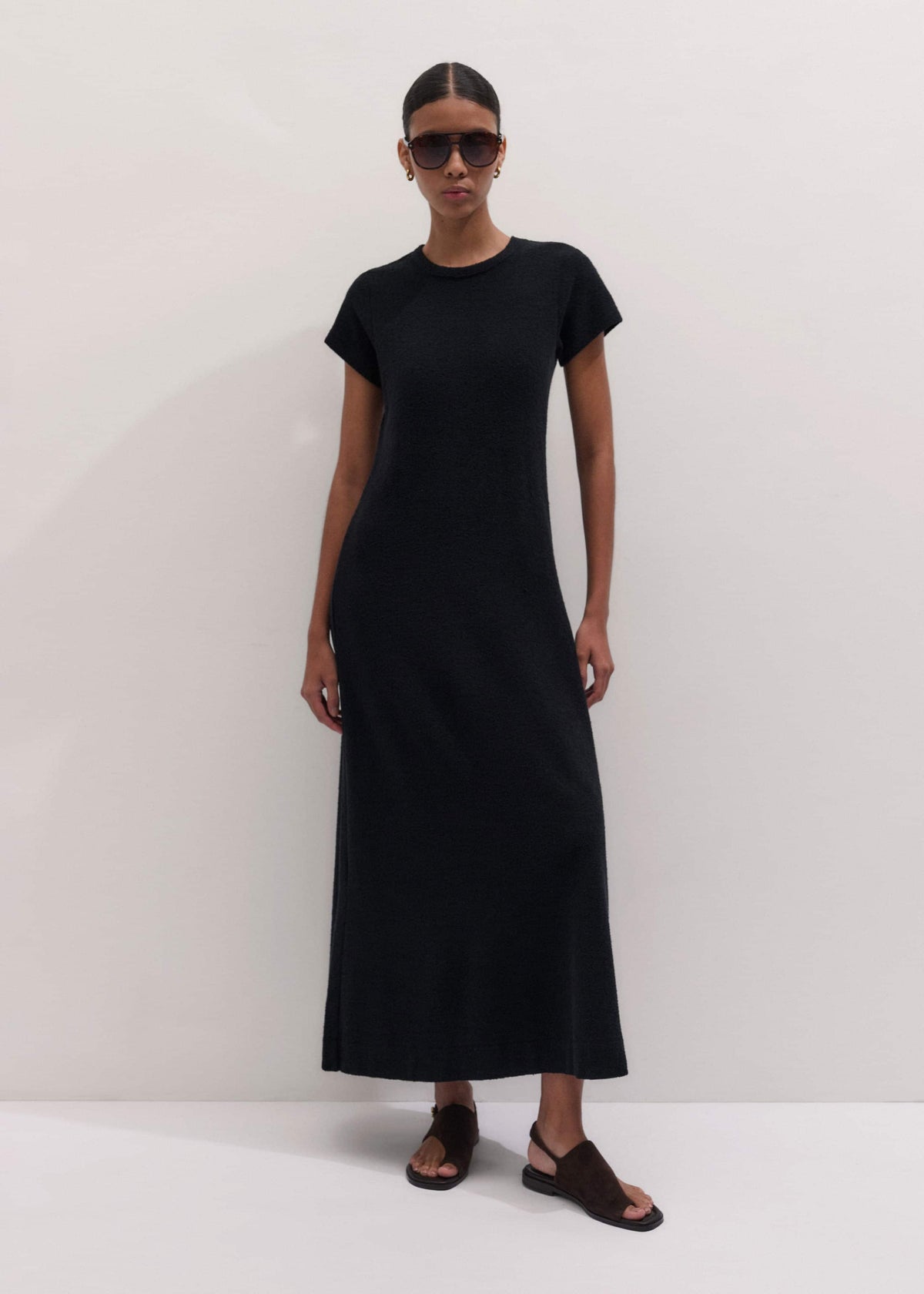 Black A-Line Maxi Tee Dress | ME+EM