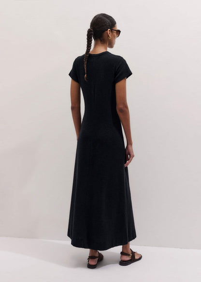 Black A-Line Maxi Tee Dress | ME+EM