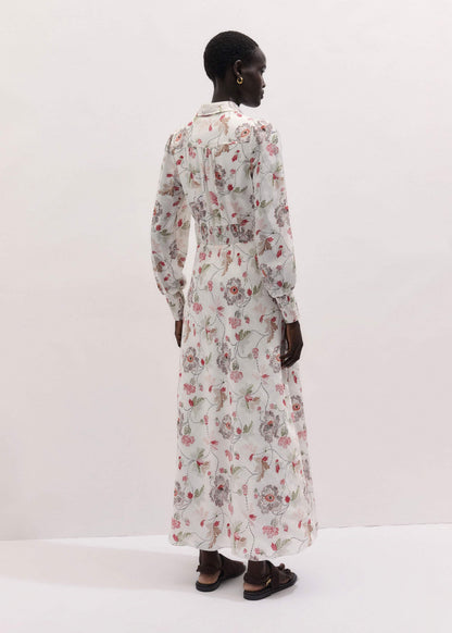 Cream Fit + Flare Maxi Dress | ME+EM