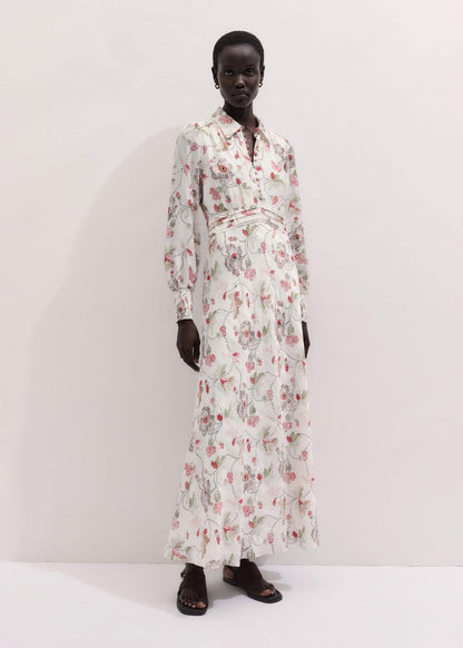 Cream Fit + Flare Maxi Dress | ME+EM