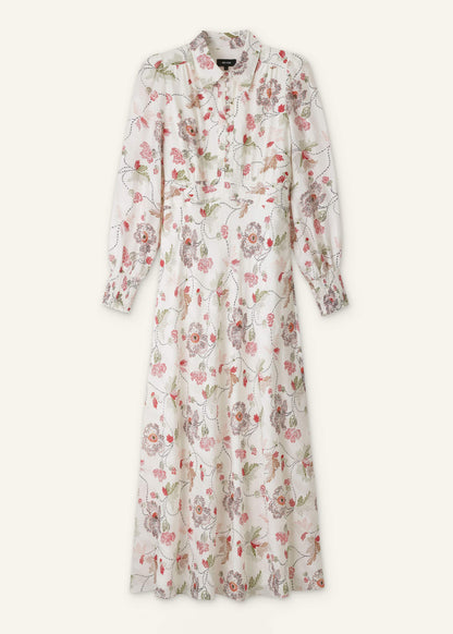 Cream Fit + Flare Maxi Dress | ME+EM