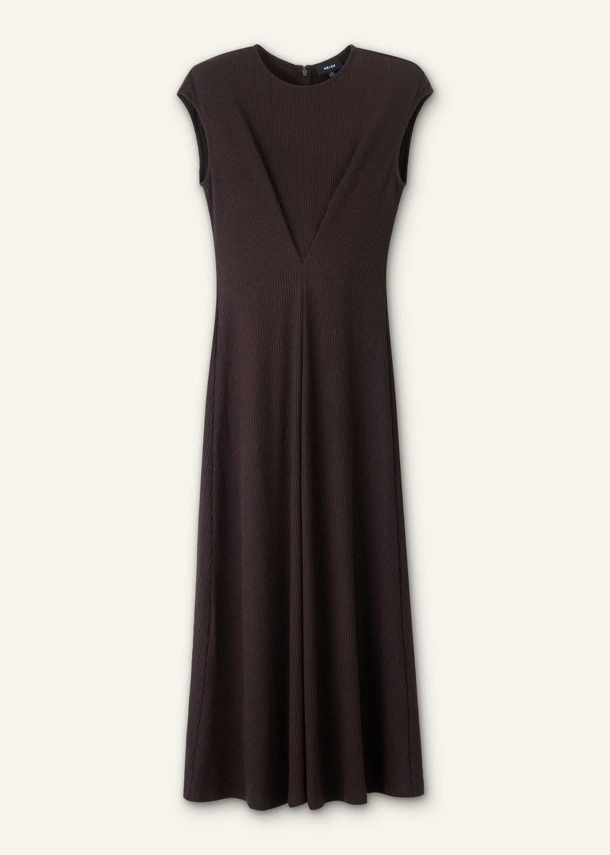 Brown Draped Waist Clever Pleat Maxi Dress | ME+EM