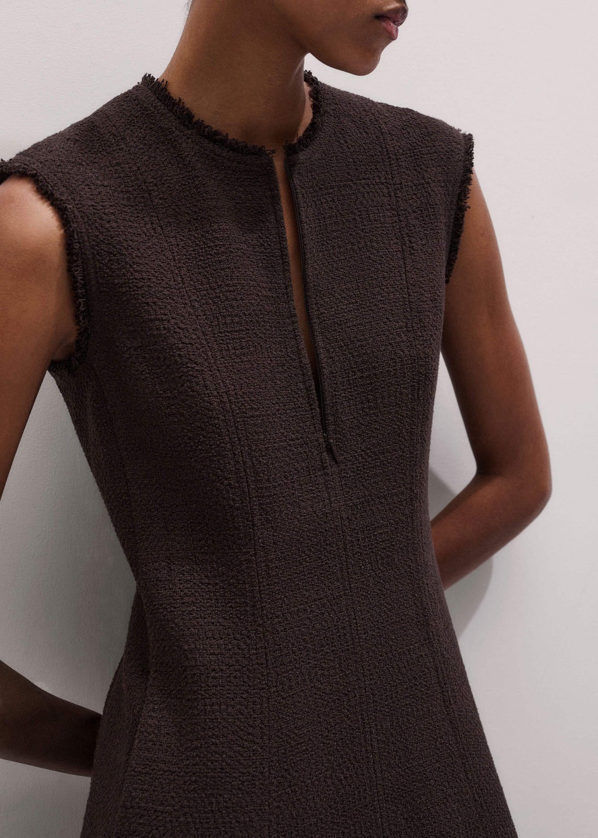 Brown Desk-To-Dinner Fit And Flare Maxi Dress | ME+EM