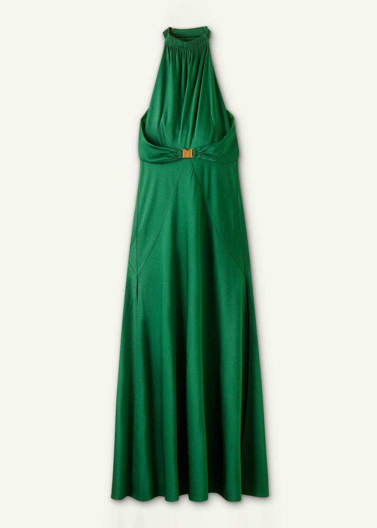 Green Beautifully Draped Full-Length Dress | ME+EM