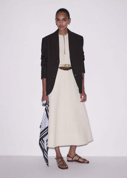Cream Desk-To-Dinner Fit And Flare Maxi Dress | ME+EM