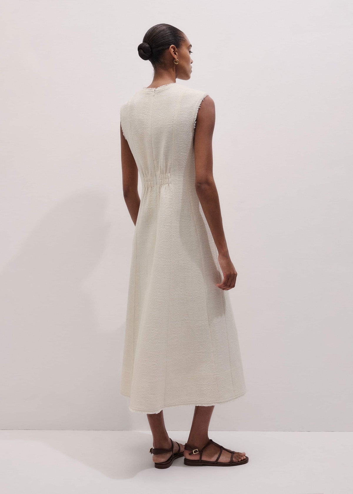 Cream Desk-To-Dinner Fit And Flare Maxi Dress | ME+EM