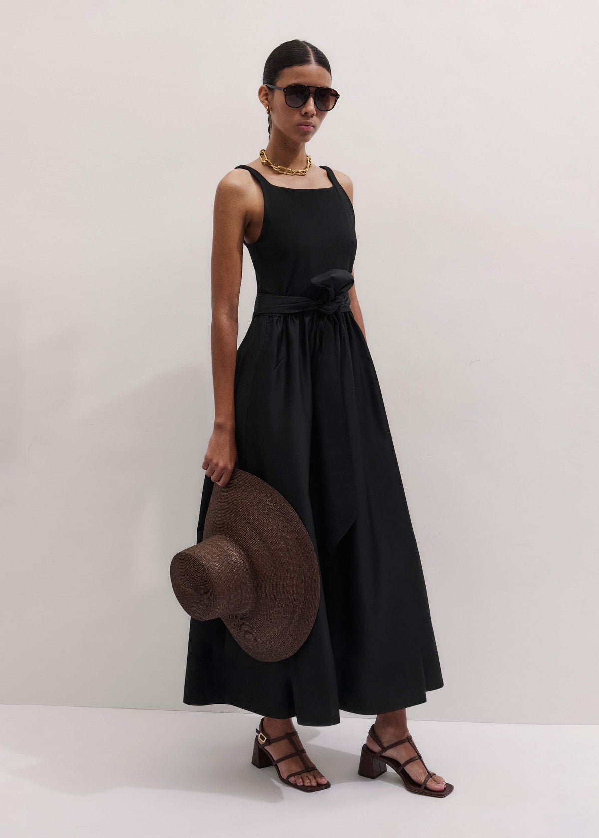 Black Fit + Flare Maxi Dress | ME+EM