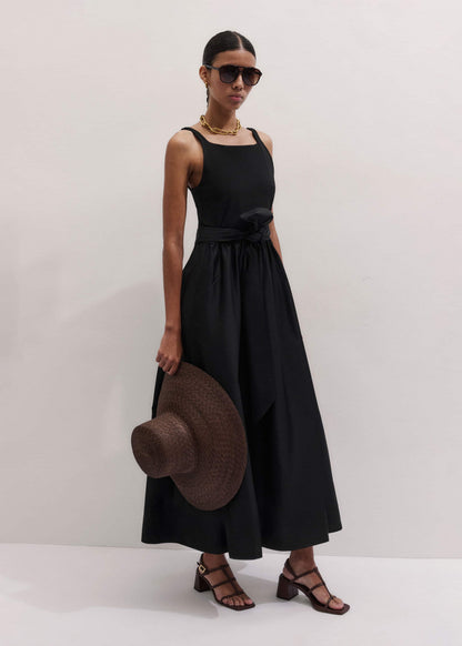 Black Fit + Flare Maxi Dress | ME+EM