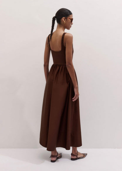 Cinnamon Brown Fit + Flare Maxi Dress | ME+EM