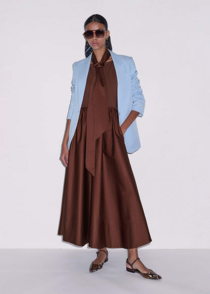 Cinnamon Brown Fit + Flare Maxi Dress | ME+EM