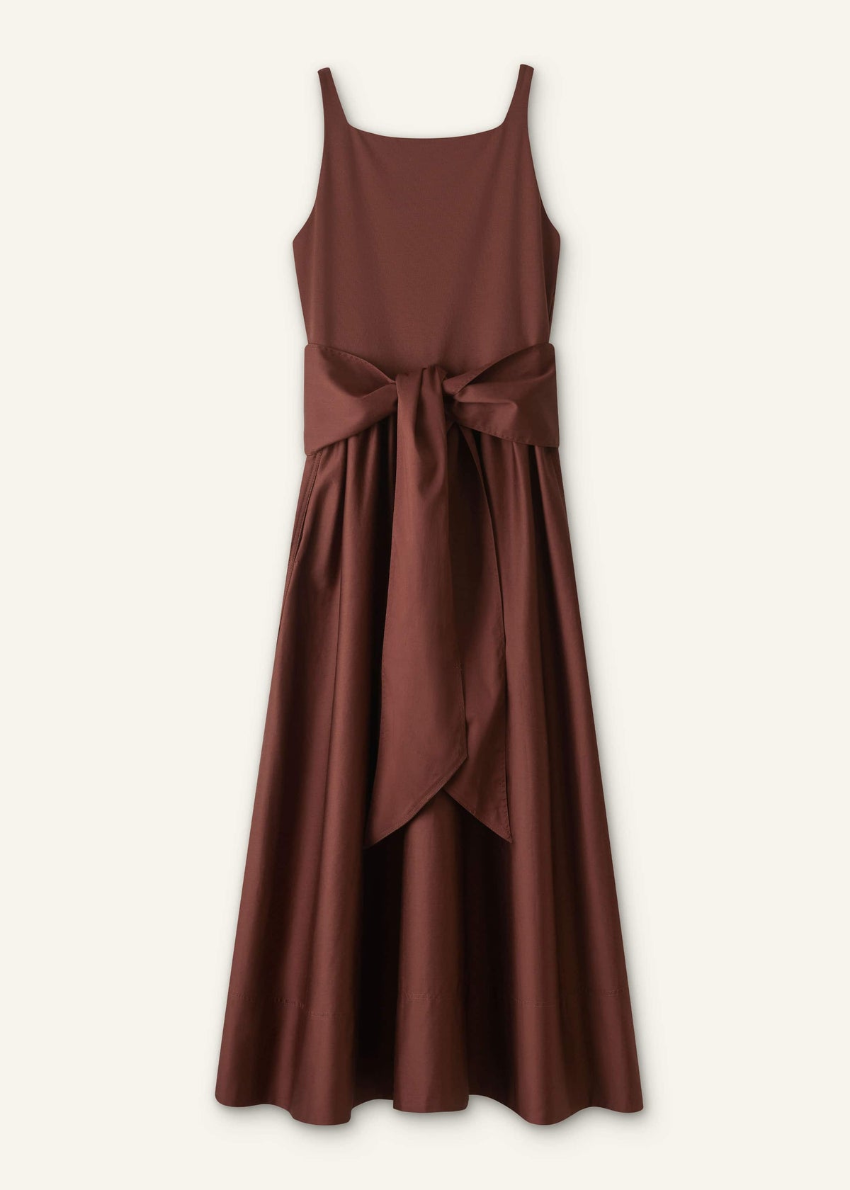 Cinnamon Brown Fit + Flare Maxi Dress | ME+EM