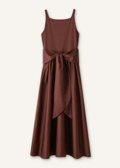 Cinnamon Brown Fit + Flare Maxi Dress | ME+EM