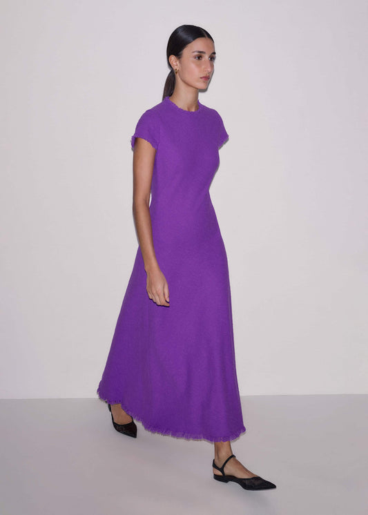 Purple Bias Cut AM-PM Maxi Dress | ME+EM