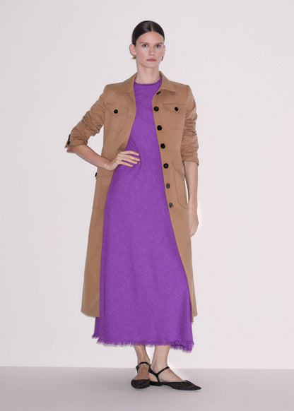 Purple Bias Cut AM-PM Maxi Dress | ME+EM