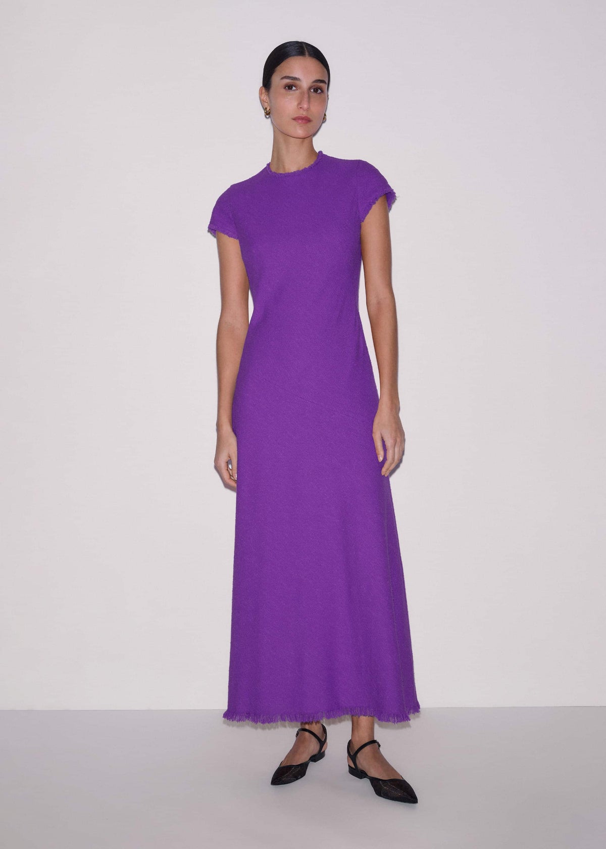 Purple Bias Cut AM-PM Maxi Dress | ME+EM