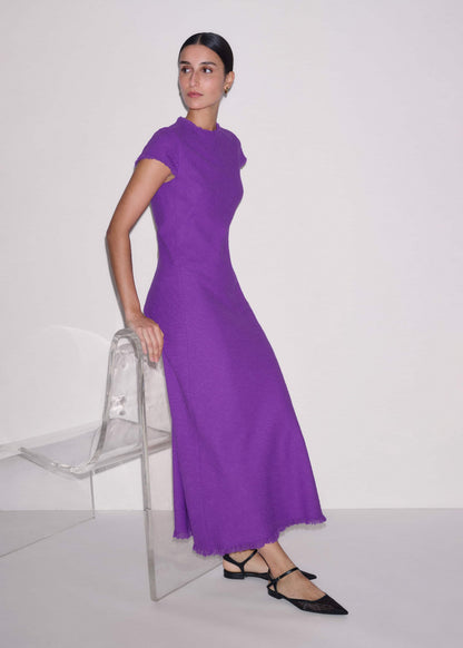 Purple Bias Cut AM-PM Maxi Dress | ME+EM