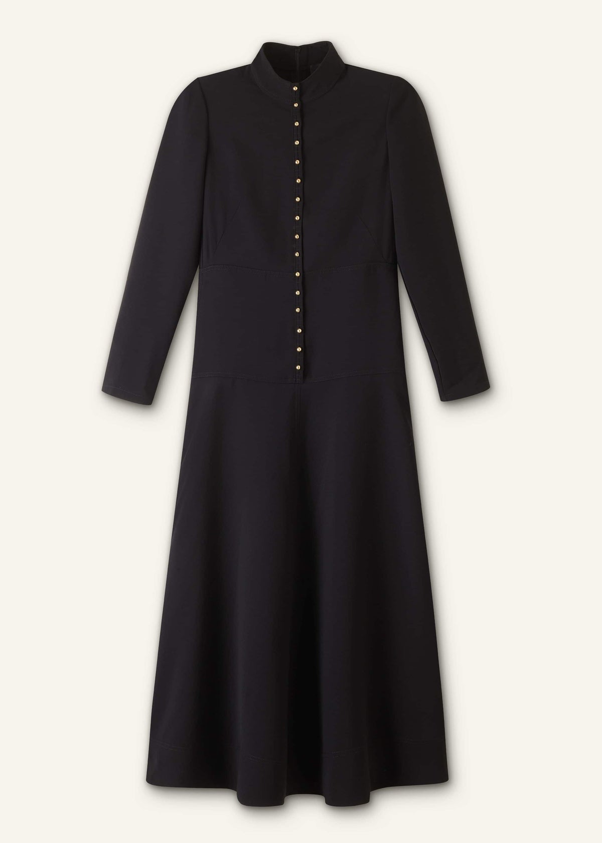 Black A-Line Feature Button Maxi Dress | ME+EM